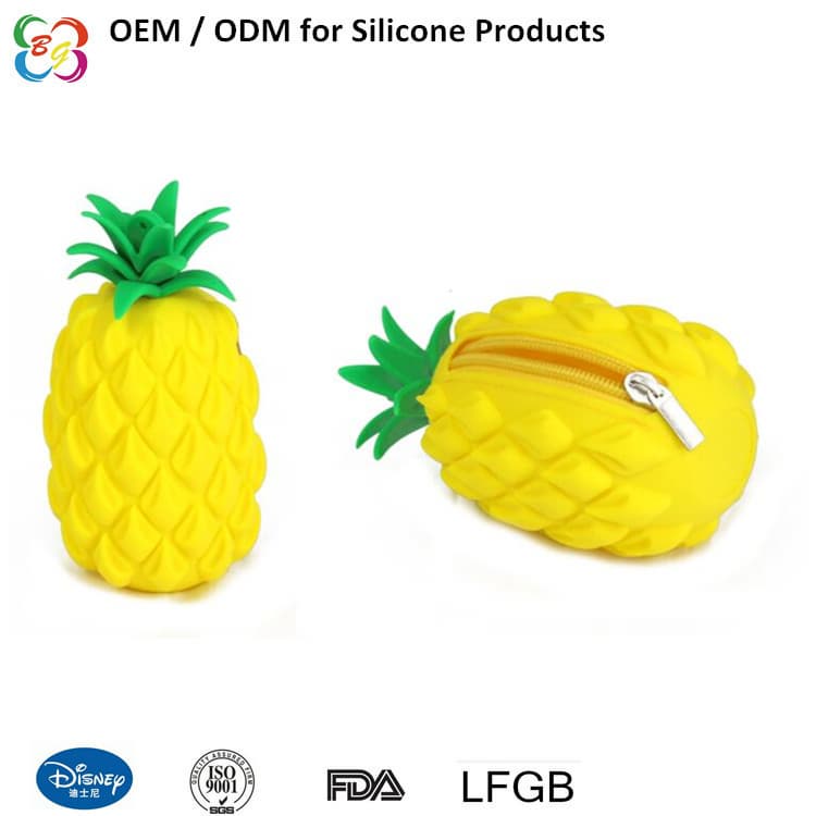 Factory direct silicone fruit coin purse for kids